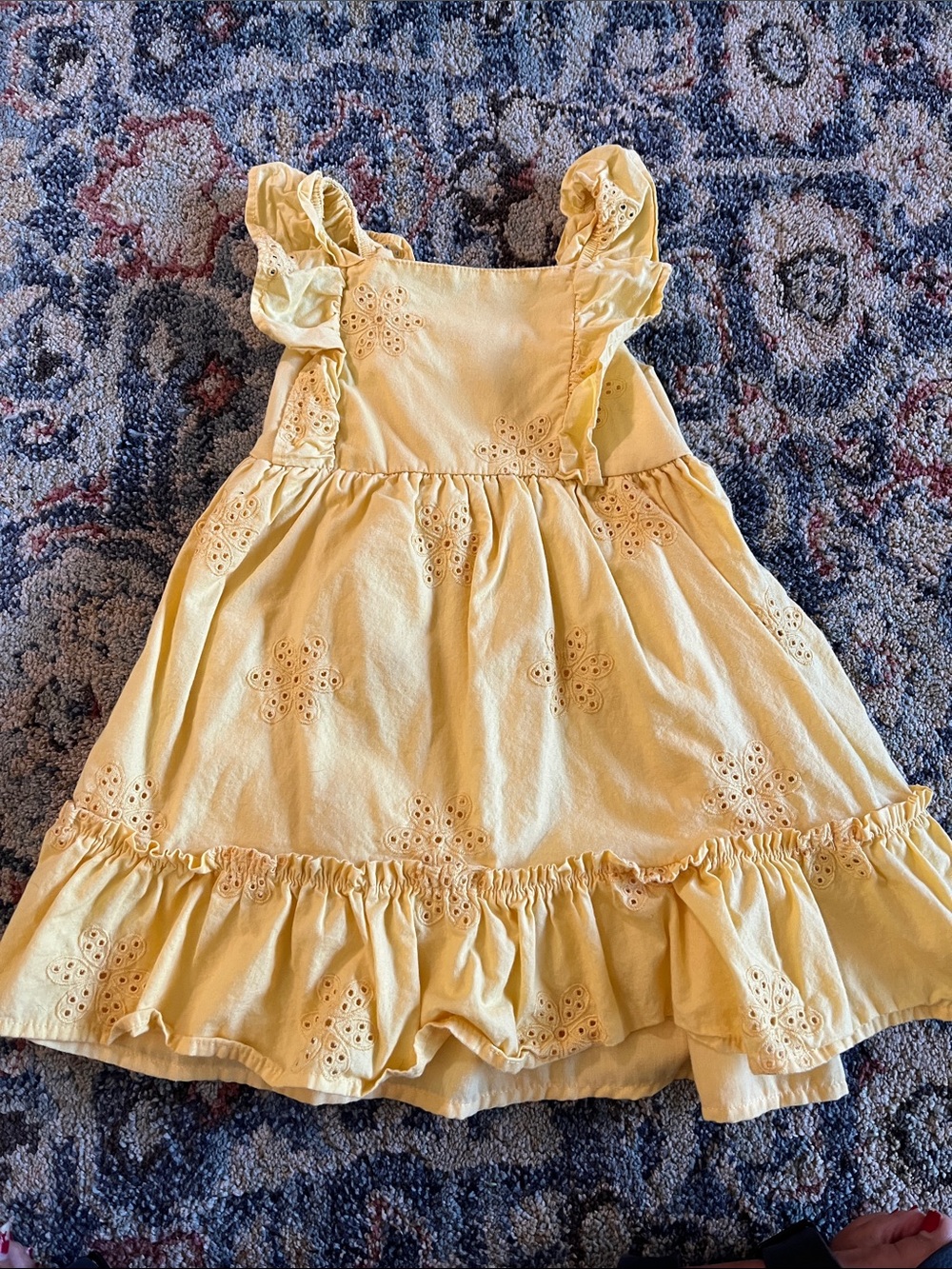 wonder nation Yellow Eyelet Ruffle Sundress